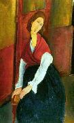 Jeanne Hebuterne in Red Shawl Amedeo Modigliani